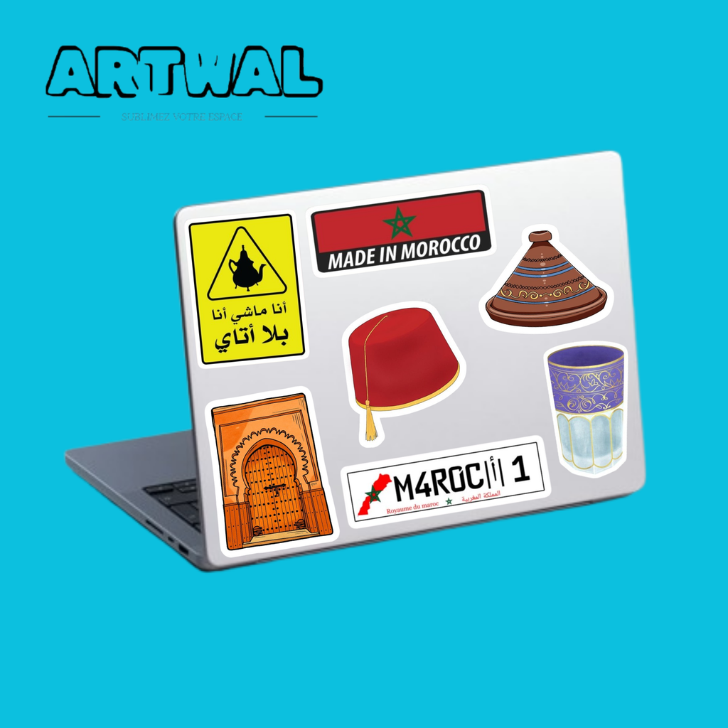 Pack de 4 feuille de stickers Morocco style
